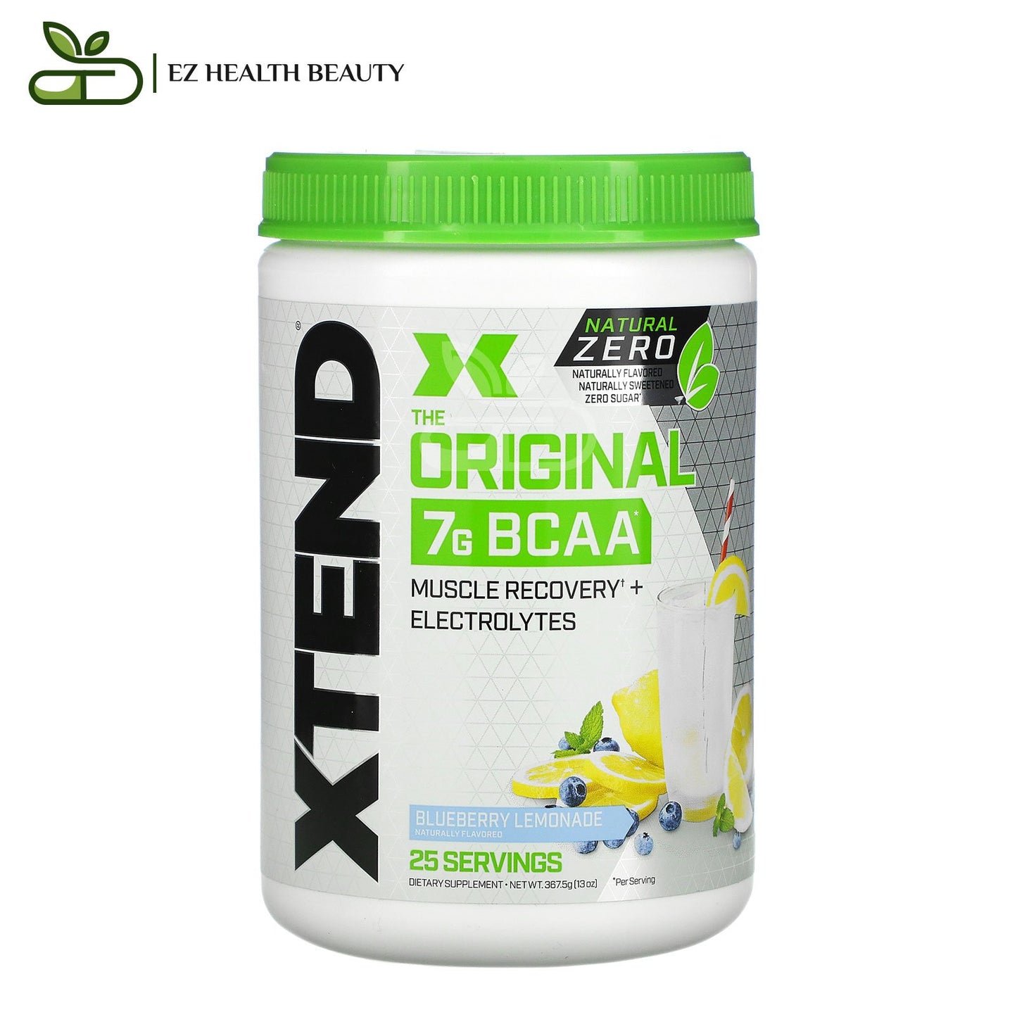 The Original 7G BCAA Xtend Amino Acids Muscle Support Natural Zero Blueberry Lemonade 367.5 g