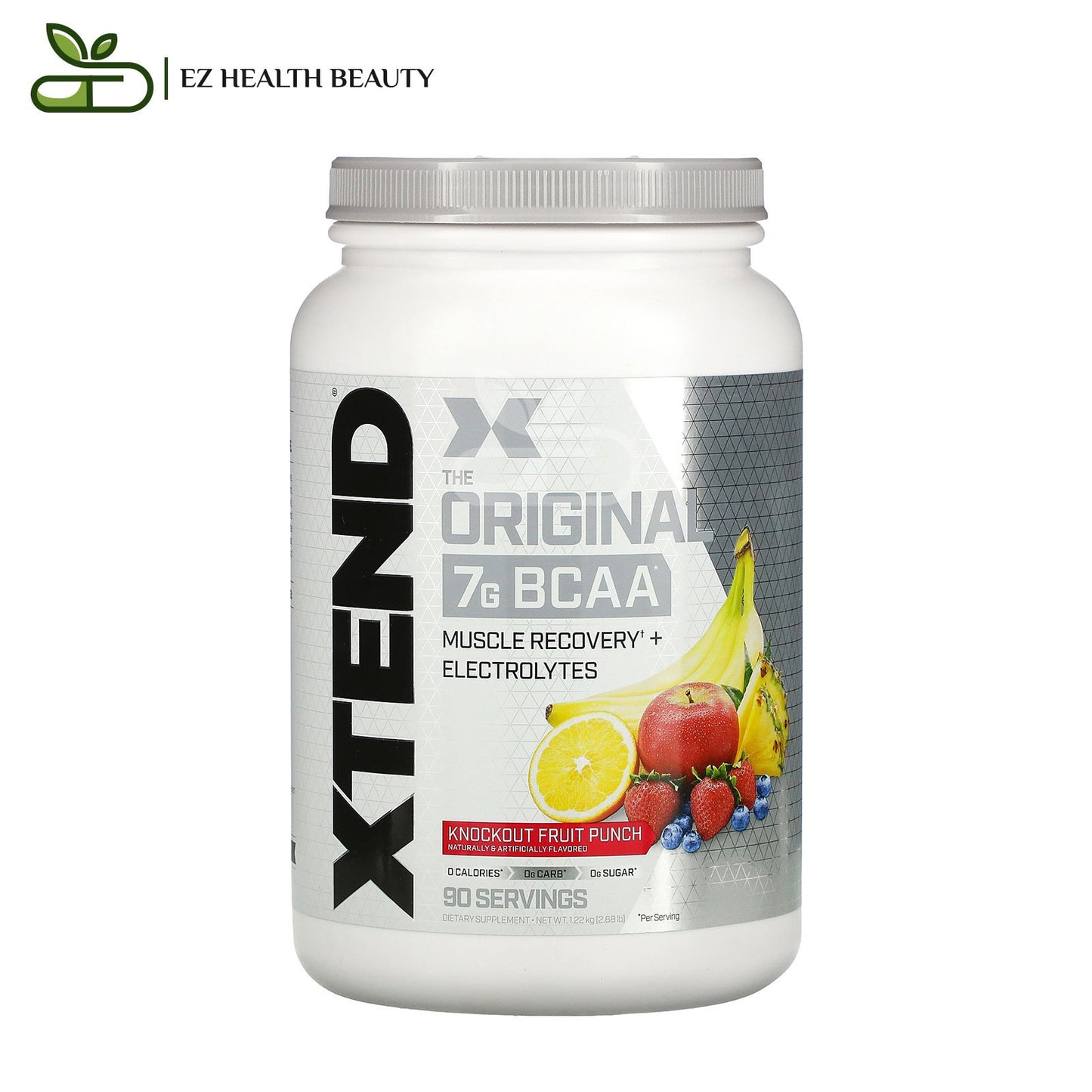 المكمل الغذائي bcaa إكستند أوريجينال لتقوية العضلات نكهة كوكتيل الفواكه 1,22 كجم The Original 7G BCAA Xtend