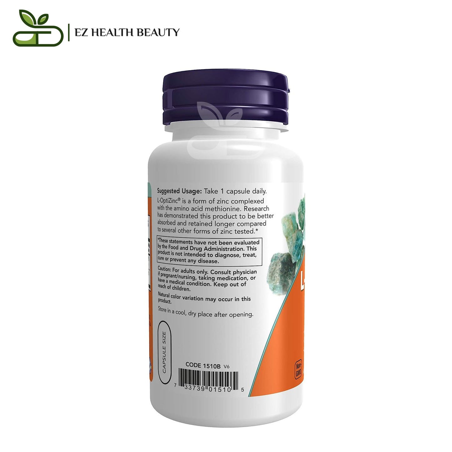 L-OptiZinc for Immunity Now Foods 30 mg 100 Veg Capsules