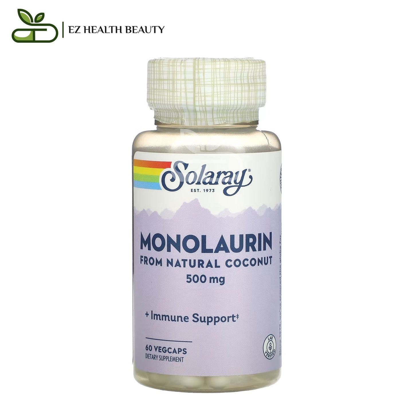 Solaray Monolaurin Immune Support 500 MG 60 Veg Capsules