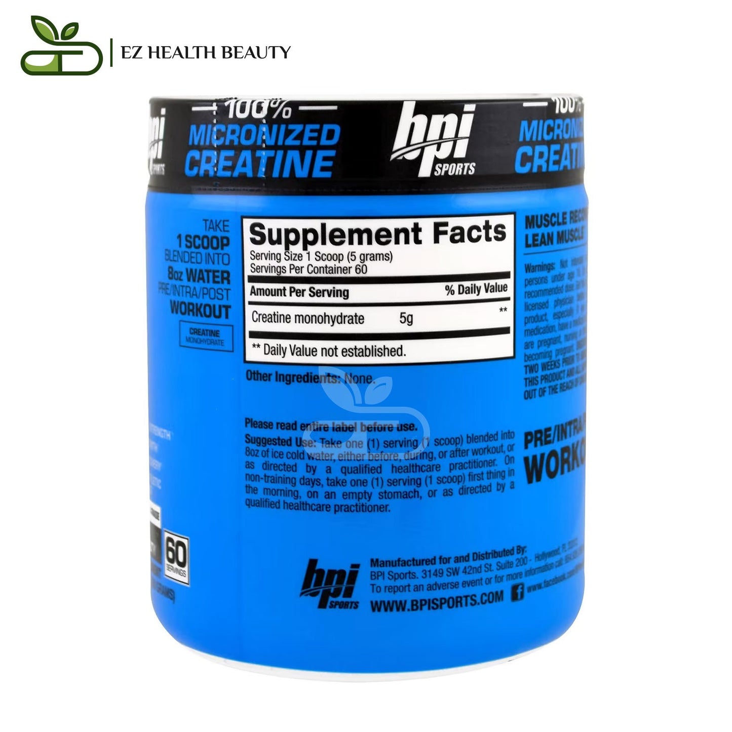 BPI Sports Micronized Creatine Muscle Builder Limited Edition Unflavored 300 GM