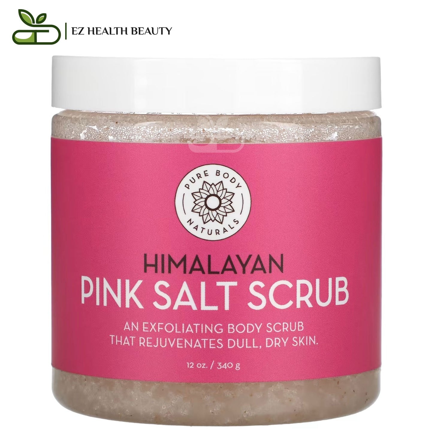 Pure Body Naturals Himalayan Pink Salt Scrub 340 GM