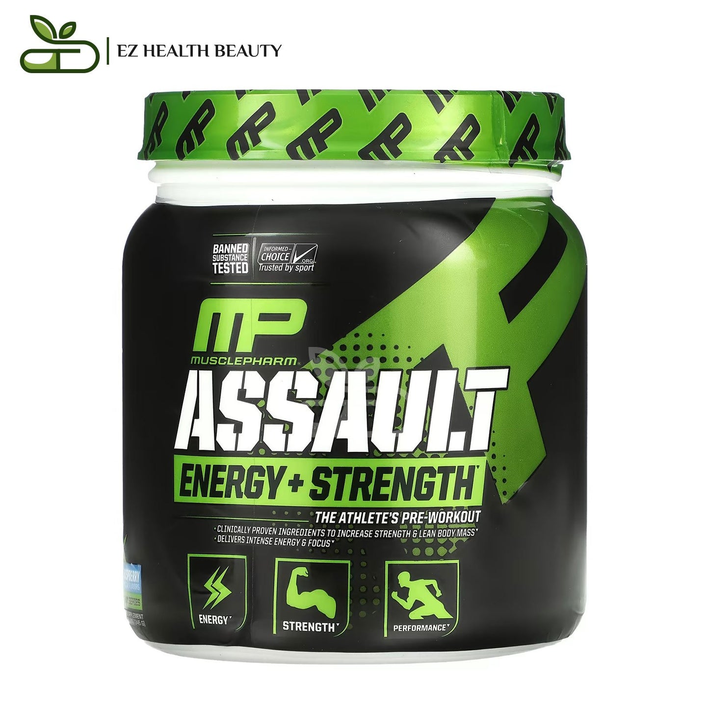 Musclepharm Assault Energy Extra Strength Pre Workout Blue Raspberry 345 GM