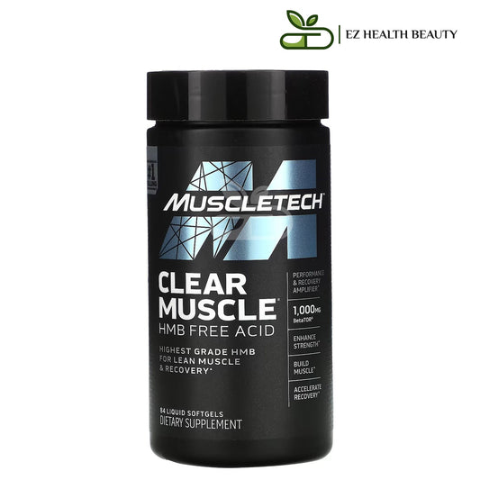 Clear Muscle HMB Free Acid effective muscle building supplement - 84 Liquid Softgels - MuscleTech