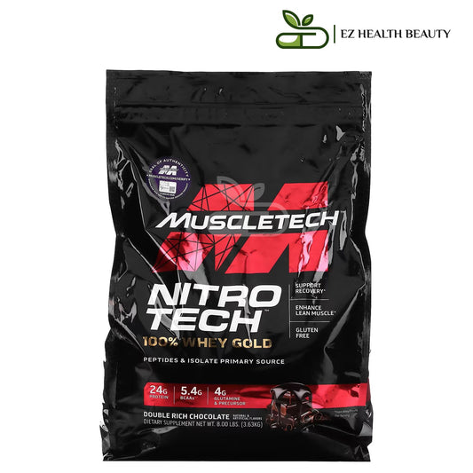 ماسلتيك بروتين نيترو تك واي جولد بالشيكولاتة المضاعفة 8 رطل (3.63 كجم) | Muscletech-Nitro Tech