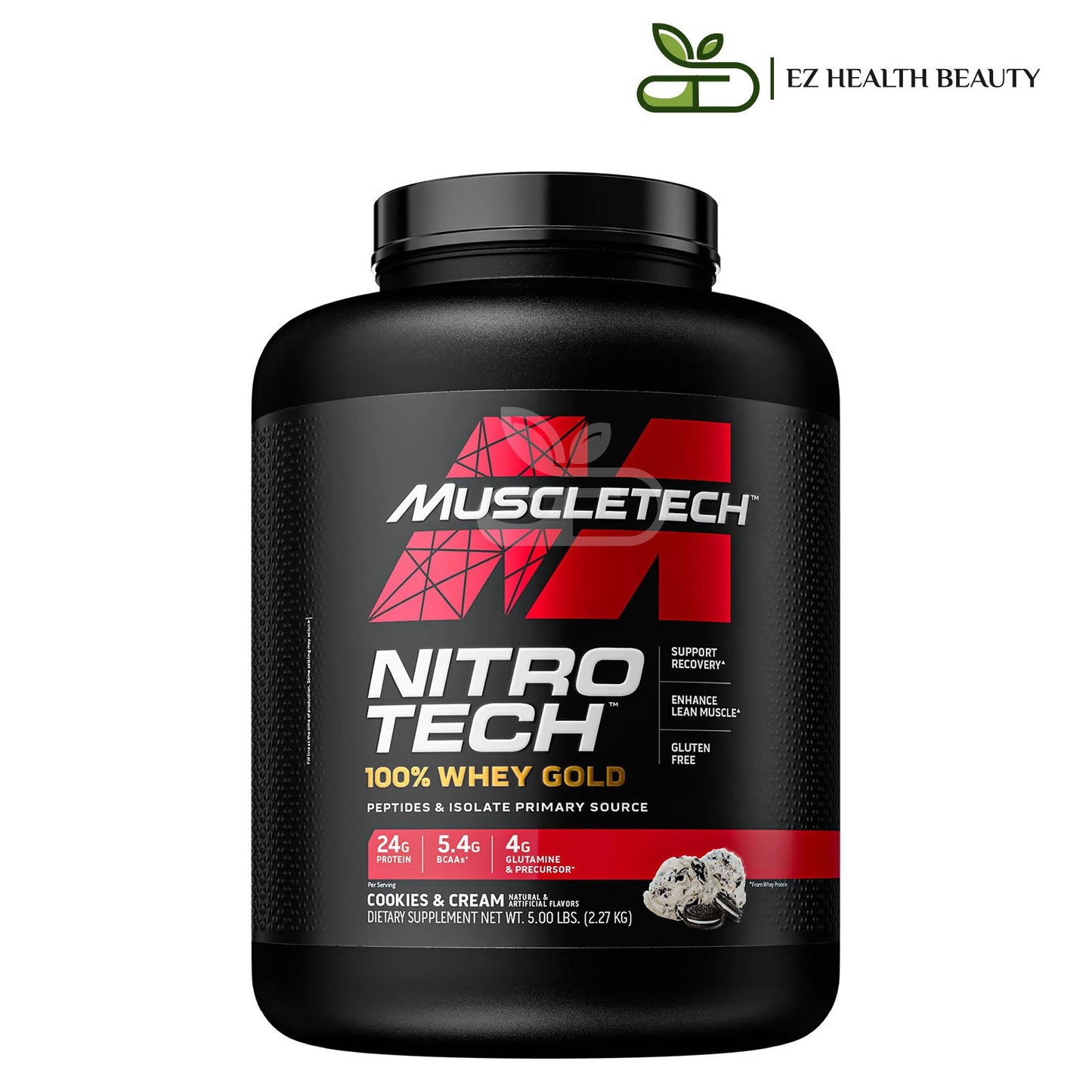 Nitro Tech 100% Whey Gold Cookies and Cream MuscleTech - (2.27 kg)