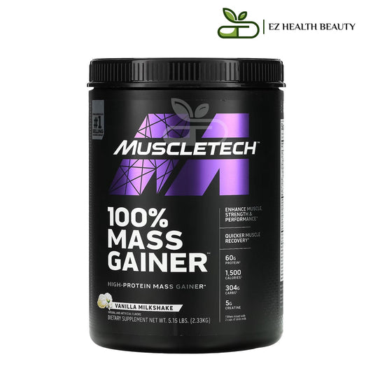 100% Mass Gainer Vanilla Milkshake MuscleTech to Enhance muscle size and strength - (2.33 kg)