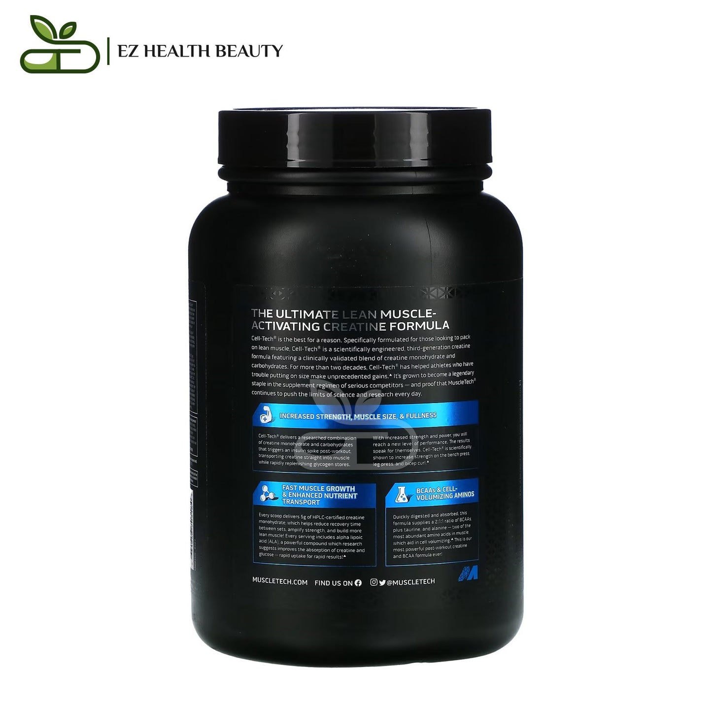 ماسلتيك مكمل الكرياتين CELL-TECH بنكهة الفواكه 3 أرطال (1.36 كجم) – MuscleTech Cell tech Creatine