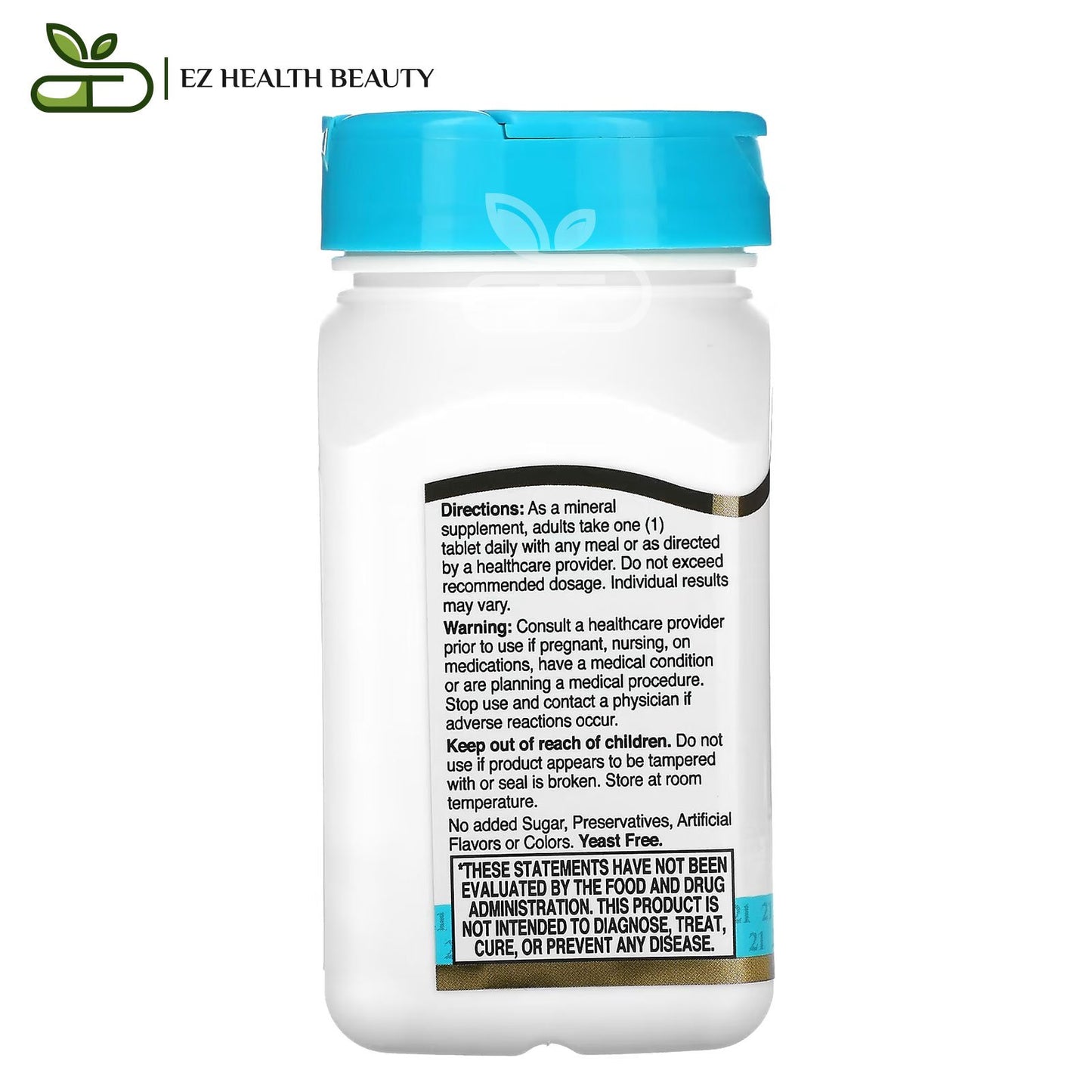 Chromium picolinate supplement 200 mcg for metabolism support from 21St Century - 100 tablets