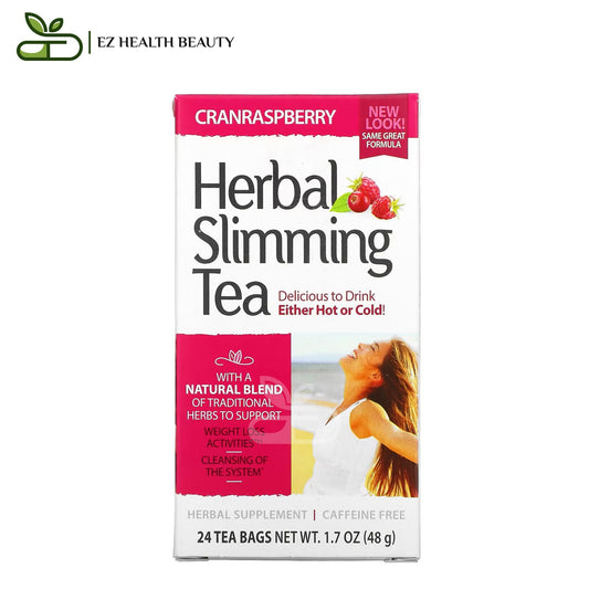 Body Slim Tea Cranraspberry Caffeine Free 21st Century 24 Tea Bags, 1.7 oz (48 g)