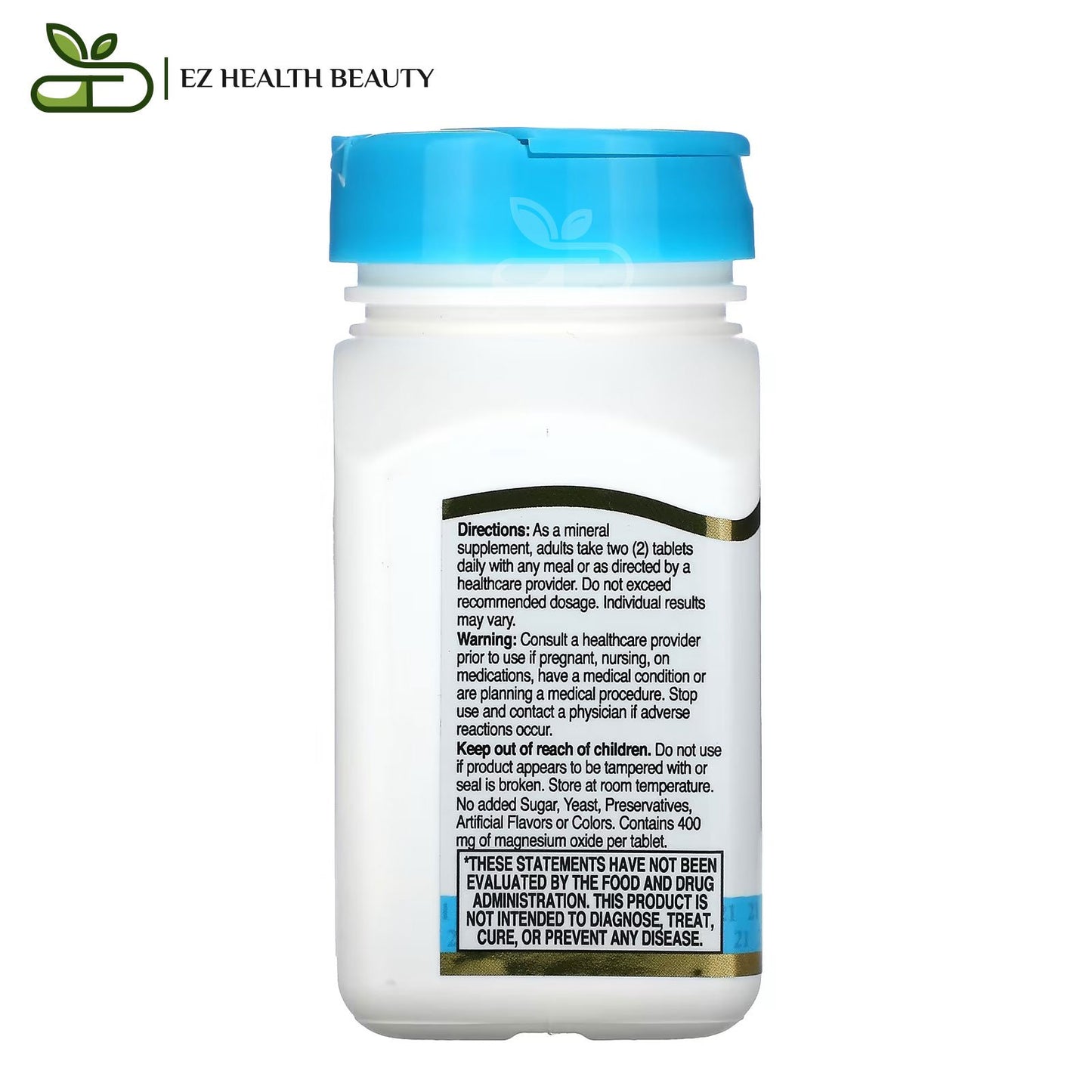 21st century mgo 400 mg tablets to increase energy - 90 tablets