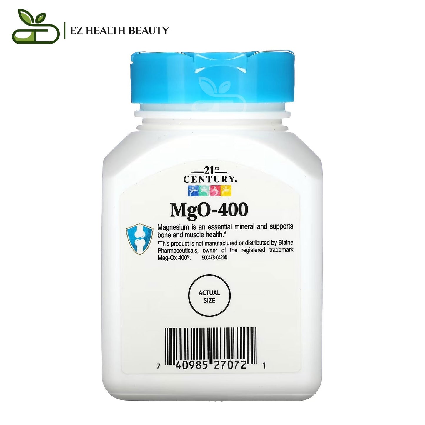 حبوب MgO 400 لتقوية العظام والعضلات 90 كبسولة 21st Century MgO 400 capsules