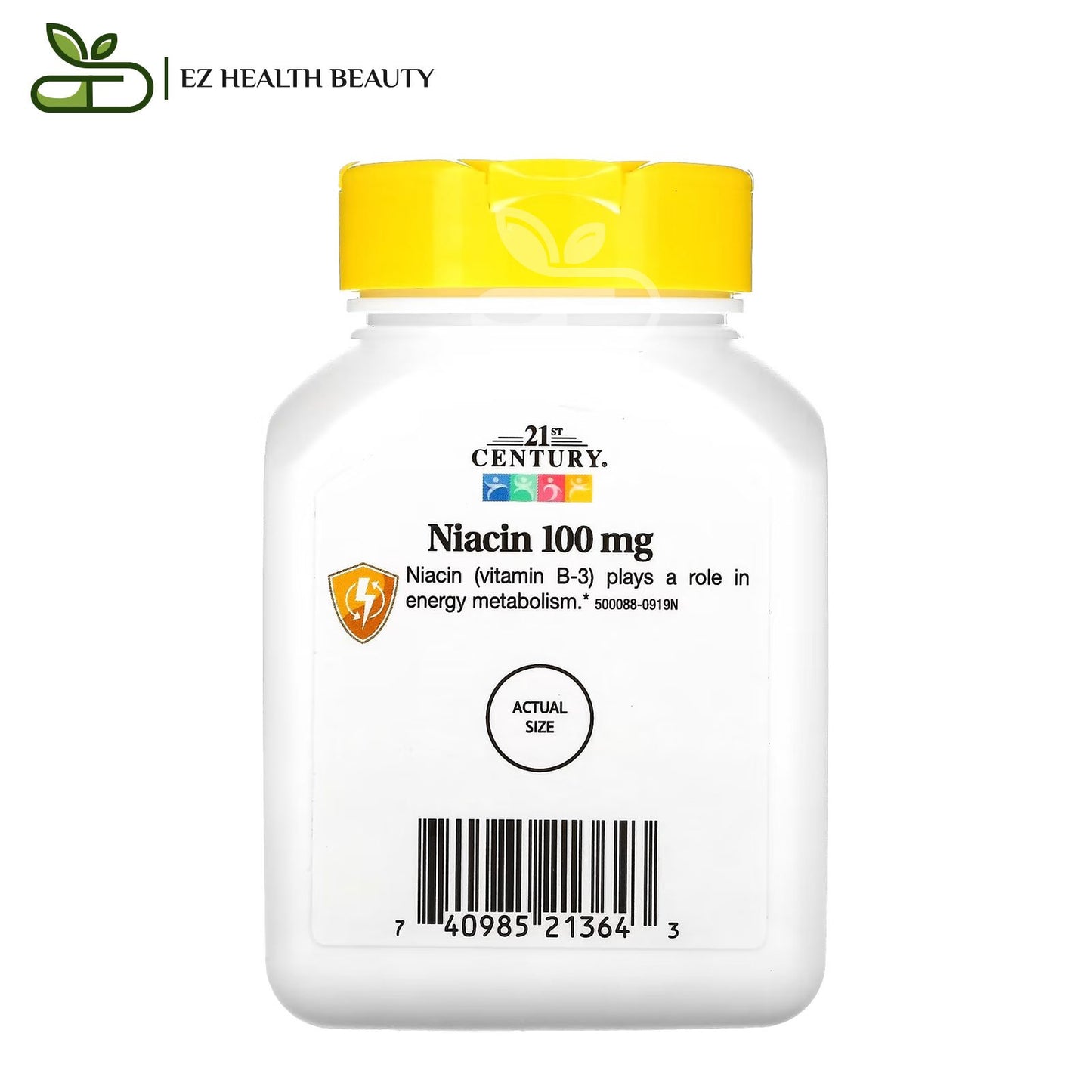 حبوب النياسين لزيادة الطاقة والدورة الدموية 21st century niacin capsules عدد 110 كبسولة بتركيز 100 ملجم