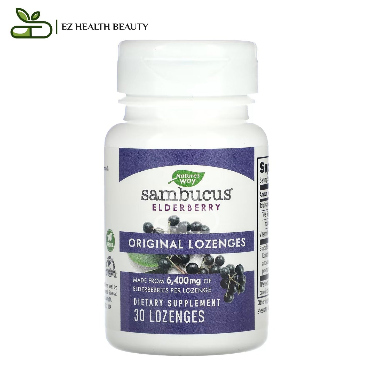 Nature`s Way Sambucus Elderberry Original Lozenges 30 Lozenges