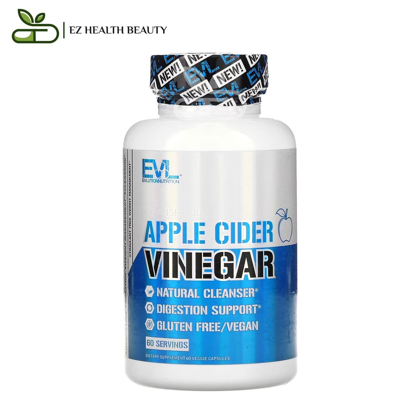 Evlution Nutrition Apple Cider Vinegar 60 Veggie Capsules