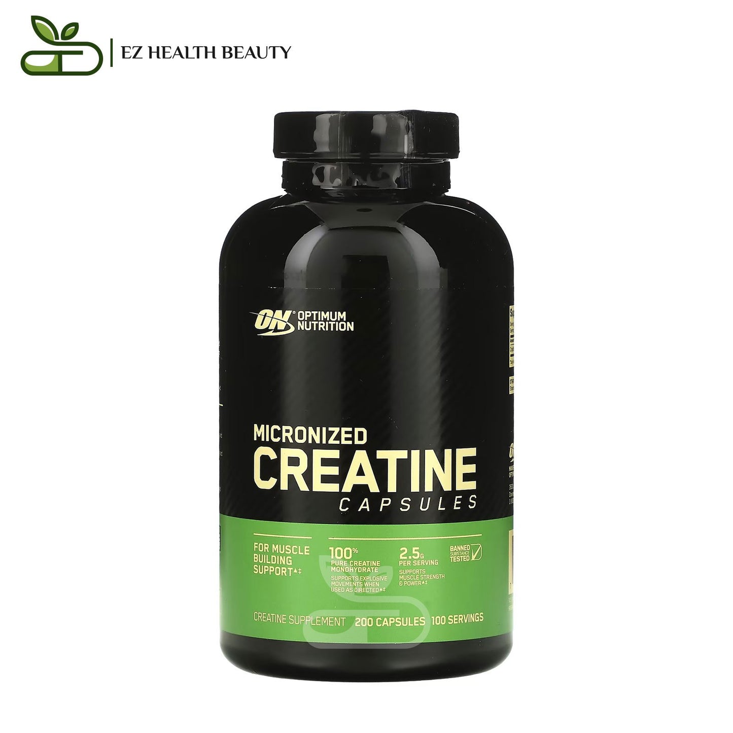 أوبتيموم نيوتريشن كبسولات الكرياتين لتحفيز طاقة الجسم | Optimum Nutrition Micronized Creatine Capsules