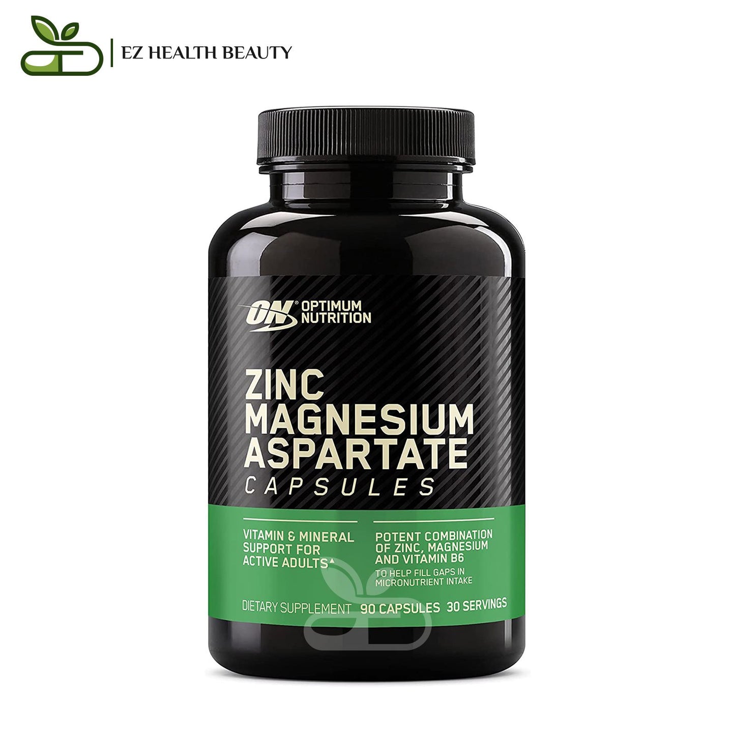 أوبتيموم نيوتريشن حبوب الزنك وأسبارتات الماغنسيوم | Zinc Magnesium Aspartate - 90 Capsules - Optimum Nutrition