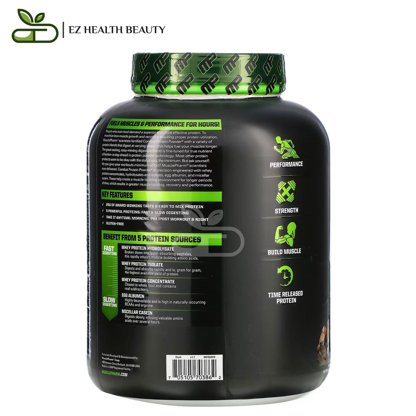 Musclepharm Combat Protein Powder Chocolate Milk 1814 GM