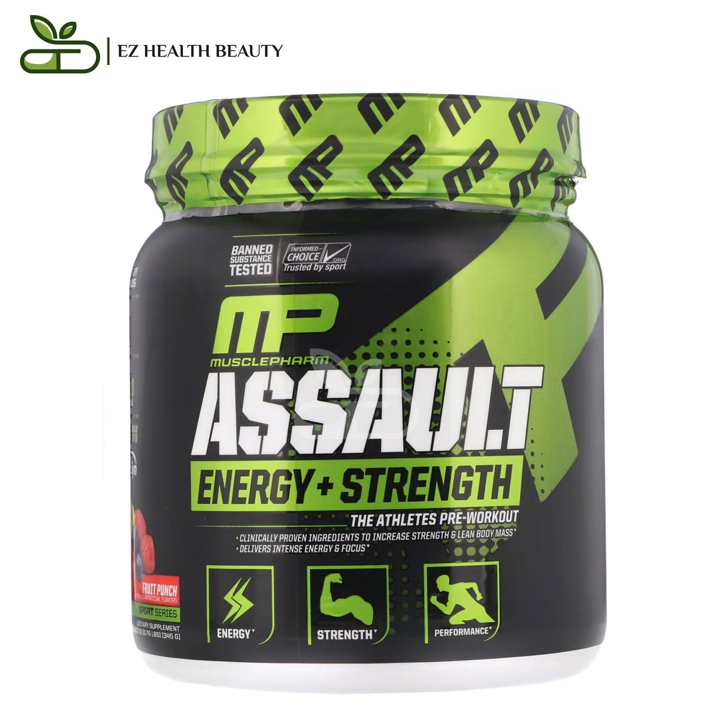 Musclepharm Assault Energy Extra Strength Pre Workout Fruit Punch 345 GM