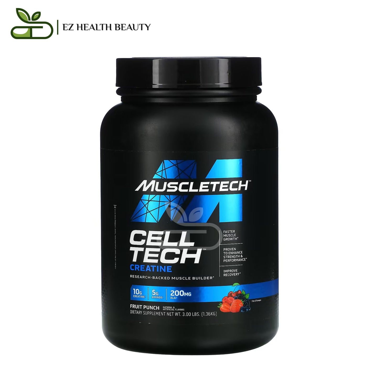 ماسلتيك مكمل الكرياتين CELL-TECH بنكهة الفواكه 3 أرطال (1.36 كجم) – MuscleTech Cell tech Creatine