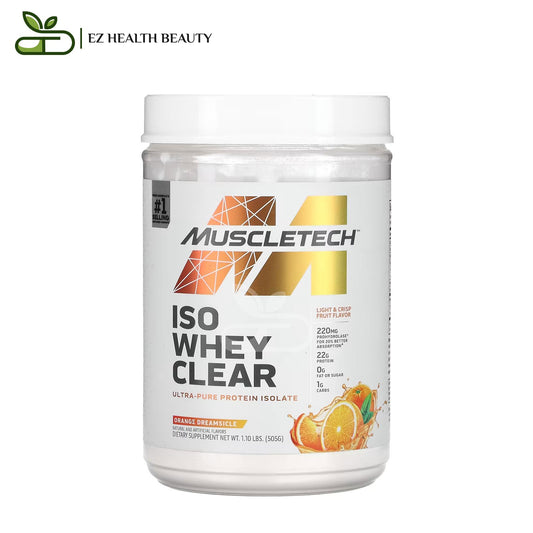 ISO Whey Clear Ultra Pure Protein Isolate Orange Dreamsicle MuscleTech for strength and energy - (505 g)