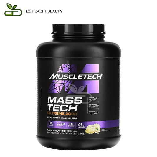 Mass Tech Extreme 2020 Vanilla Milkshake MuscleTech for energy and strength - (2.72 kg)