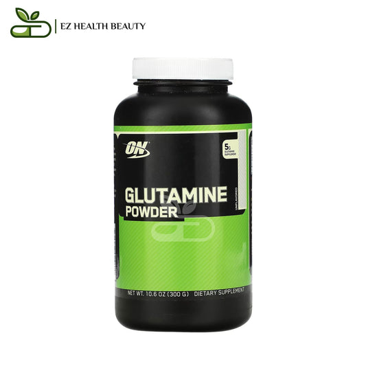 أوبتيموم نيوتريشن جلوتامين باودر المكمل لأفضل تغذية الغير منكه 300 جرام glutamine powder