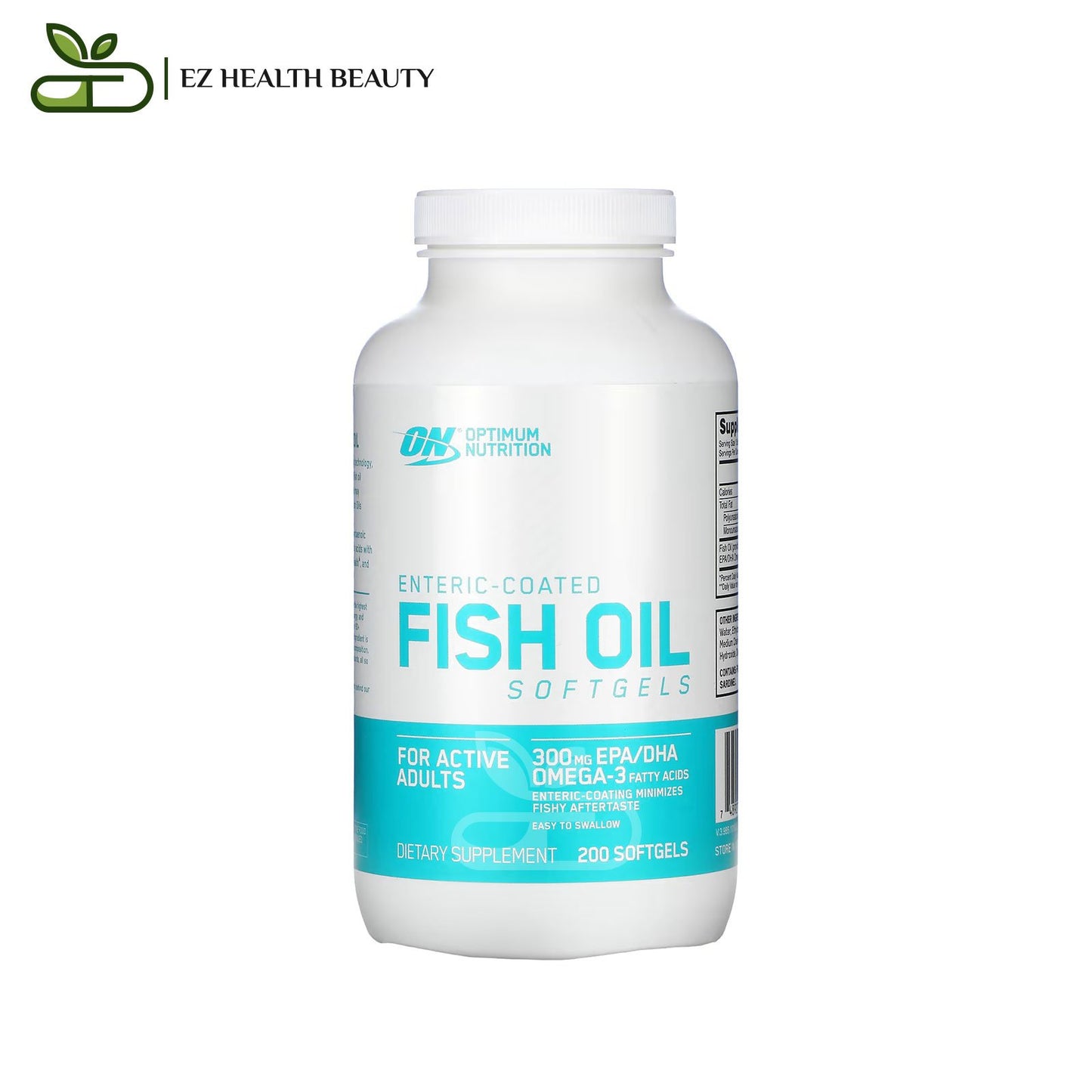 Enteric Coated Fish Oil Optimum Nutrition - 200 Softgels for Reducing symptoms of rheumatoid pain