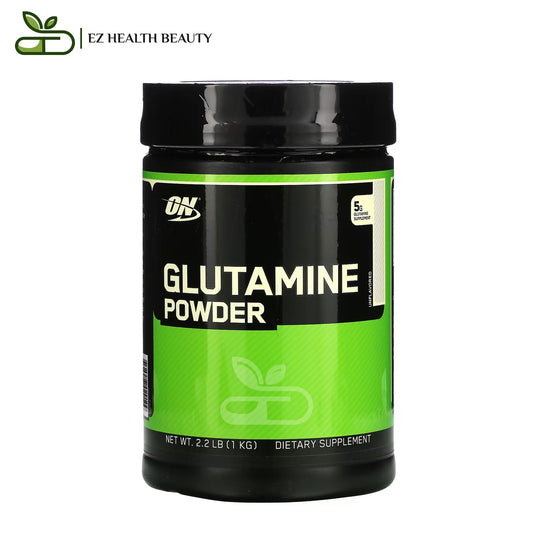 أوبتيموم نيوتريشن جلوتامين باودر المكمل لأفضل تغذية الغير منكه 1 كجم glutamine powder