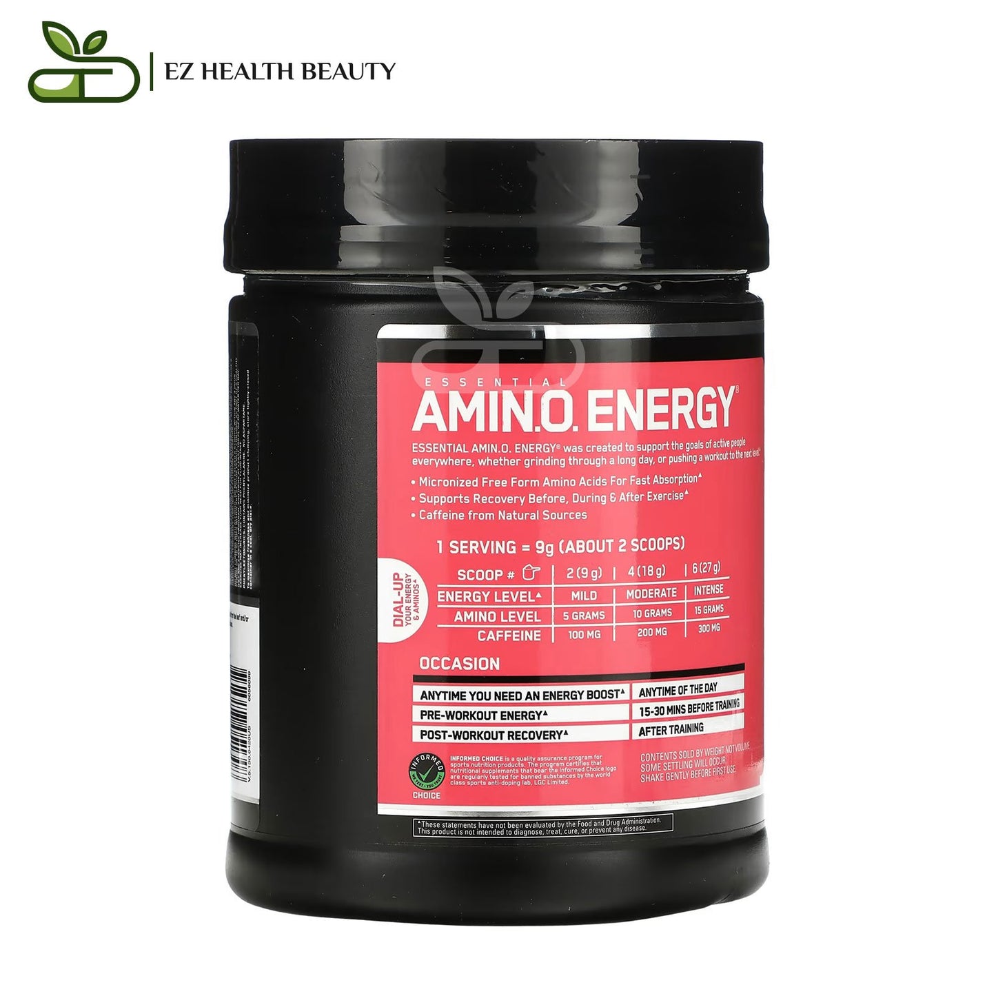 أوبتيموم نيوتريشن‏ أمينو إينرجي أحماض الأمينو الأساسية طاقة بالبطيخ (585 جم) | Essential Amino Energy