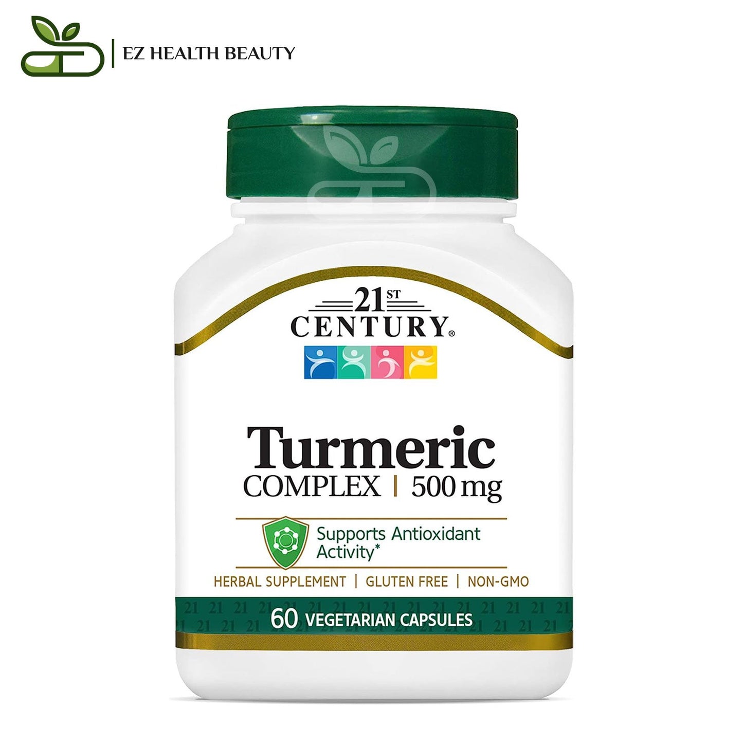 حبوب الكركم مضاد للأكسدة 500 مجم 60 كبسولة Turmeric Complex Capsules 21st Century