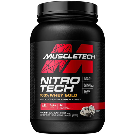 Supplement Nitro Tech Whey Gold Protein Cookies and Cream MuscleTech - (907g)