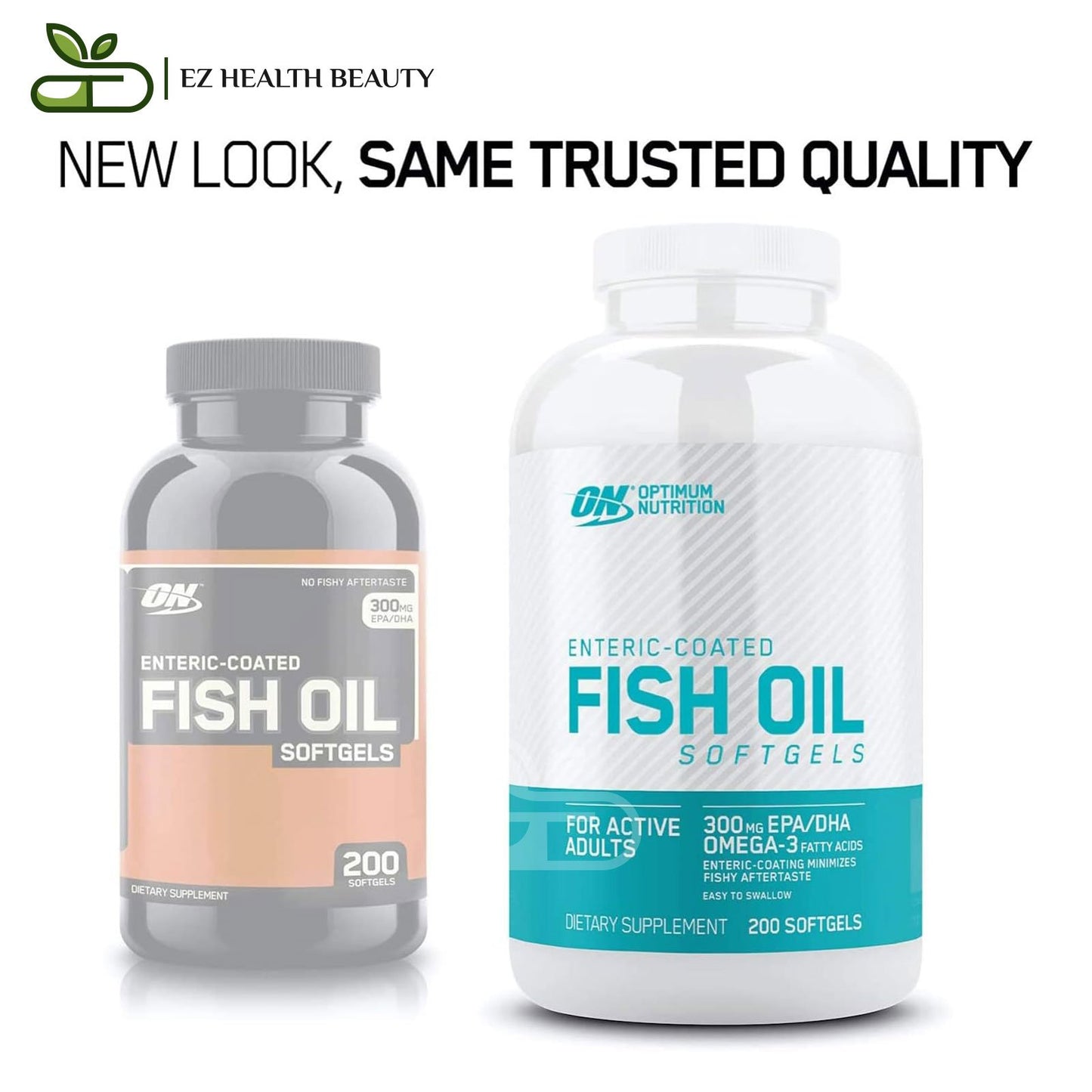 Enteric Coated Fish Oil Optimum Nutrition - 100 Softgels for Skin and hair health care