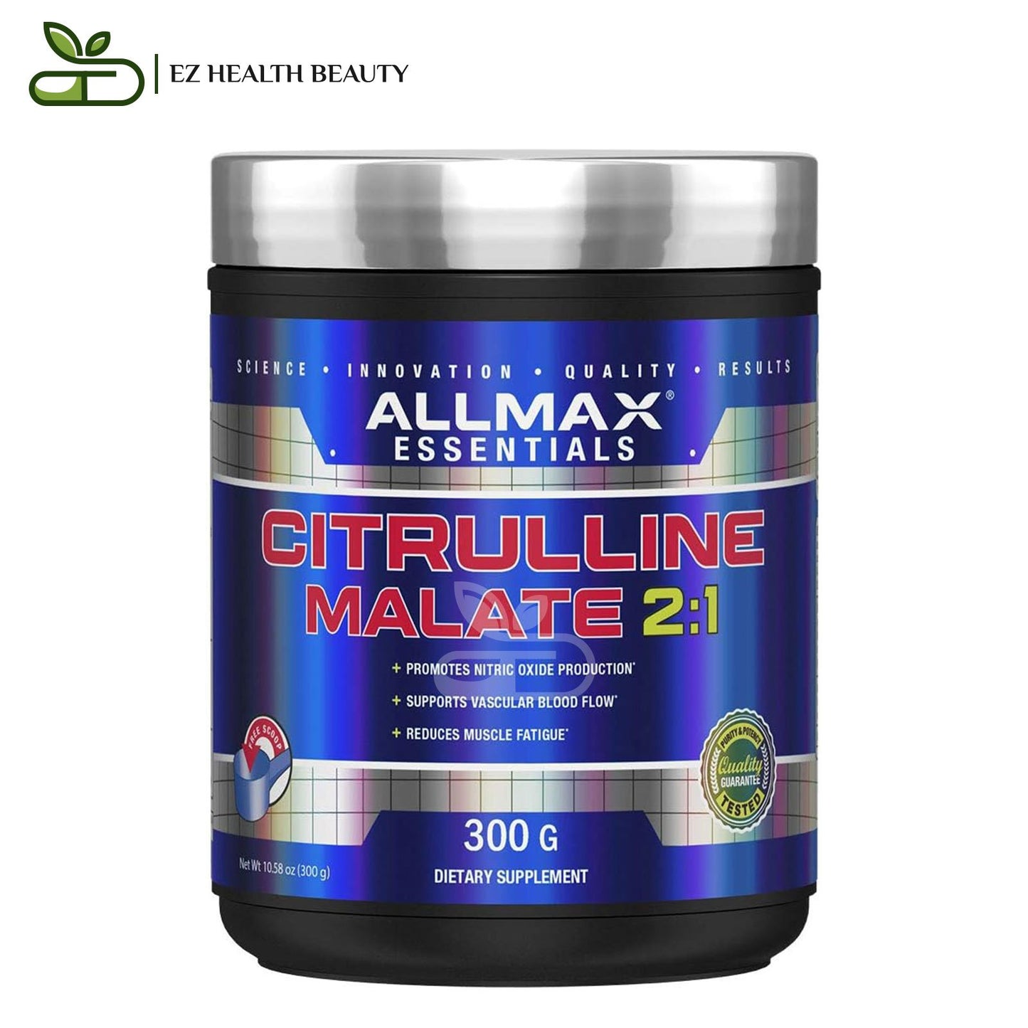 مكمل سيترولين مالات لتقليل آلام العضلات 300 جم - ALLMAX Citrulline Malate 2:1, 10.58 oz (300 g)