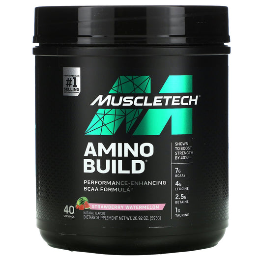 Muscle tech amino build with strawberry watermelon flavour for performance enhancing - 21.64 oz (614 g)