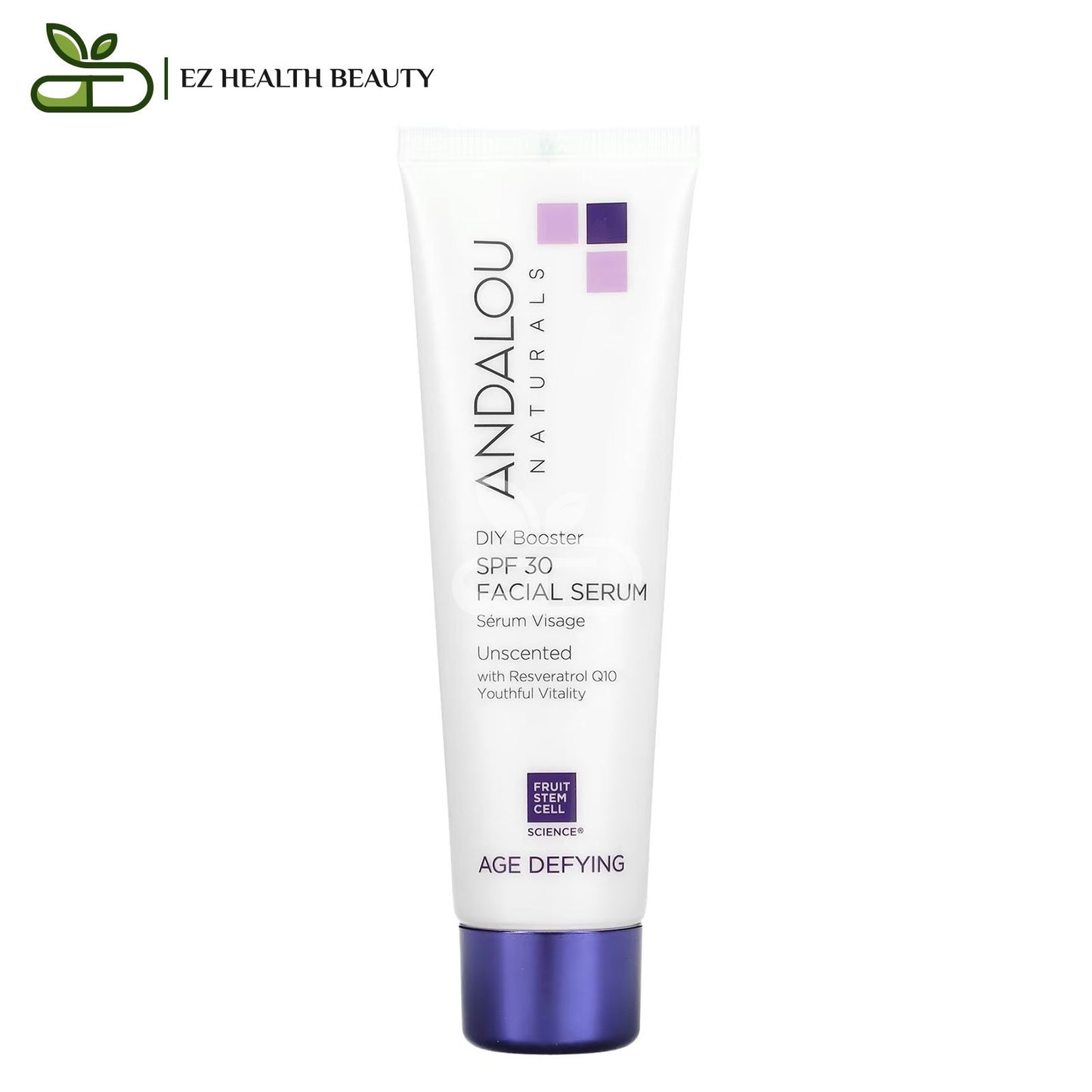 Andalou Naturals سيروم للتجاعيد بمعامل حماية من الشمس SPF 30 بدون رائحة 58 مل - Andalou Naturals Facial Serum, SPF 30, Age Defying, Unscented, 2 fl oz (58 ml)