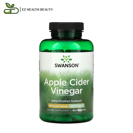 Apple Cider Vinegar Supplement Detoxification Support Swanson 625 mg 180 Capsules