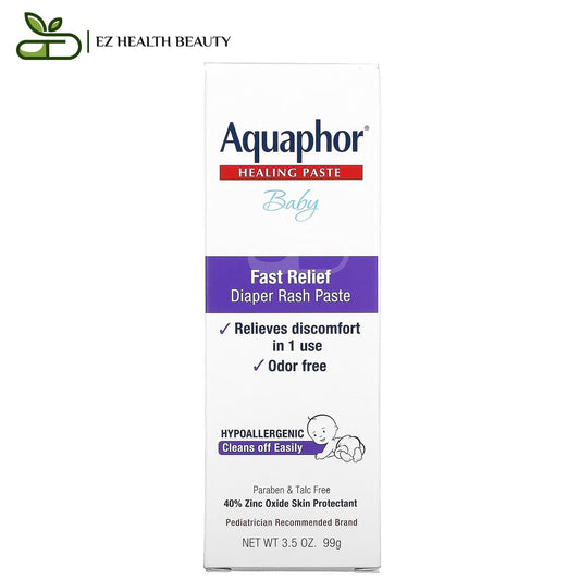 Aquaphor diaper rash paste fast relief for babies - 3.5 oz (99 g)