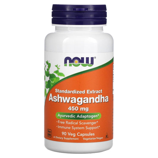 اقراص اشواغاندا مكمل غذائي للتخلص من التوتر 90 كبسولة - ashwagandha now foods