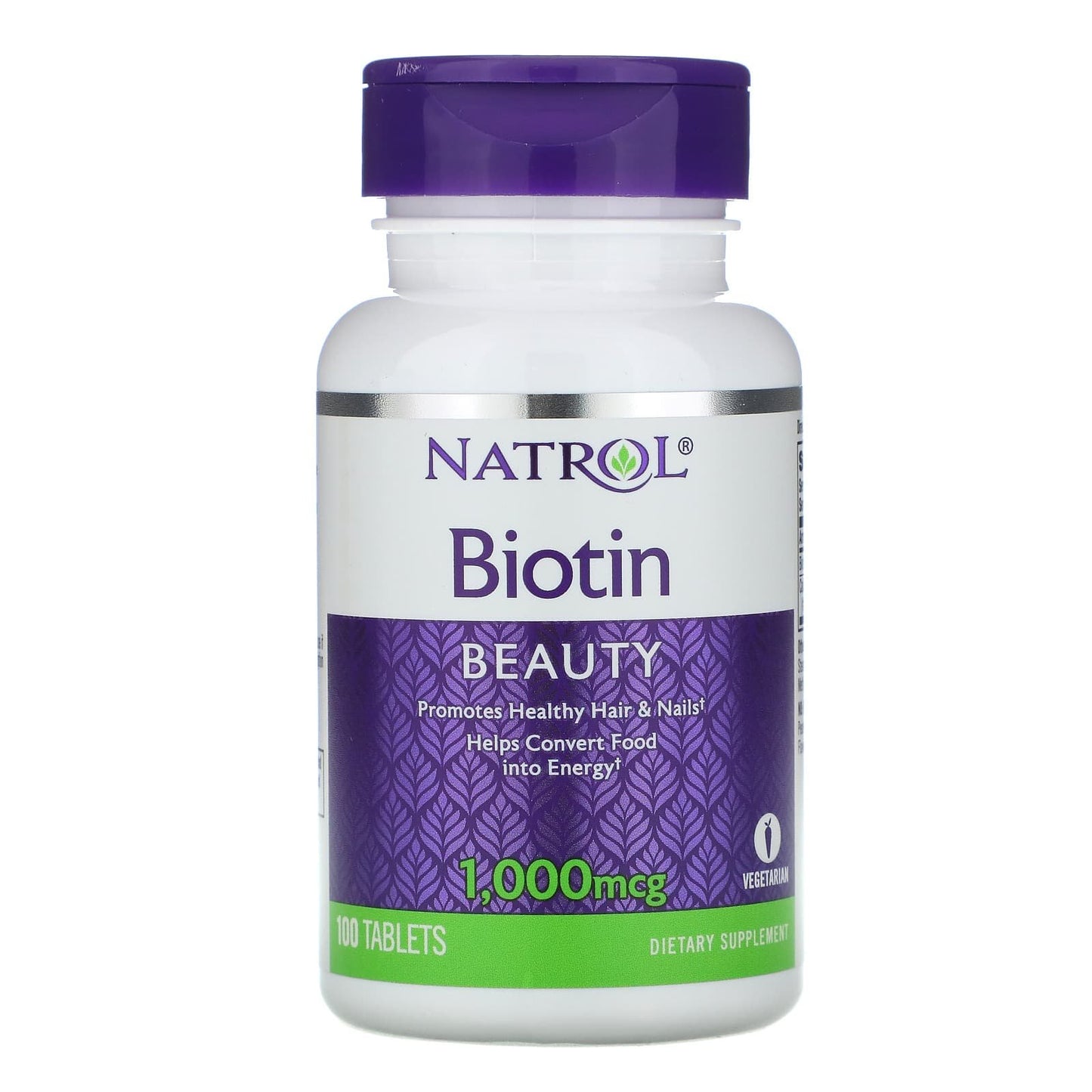 ناترول‏ كبسولات بيوتين لتطويل الشعر Natrol biotin 1000mg عدد 100 كبسولة