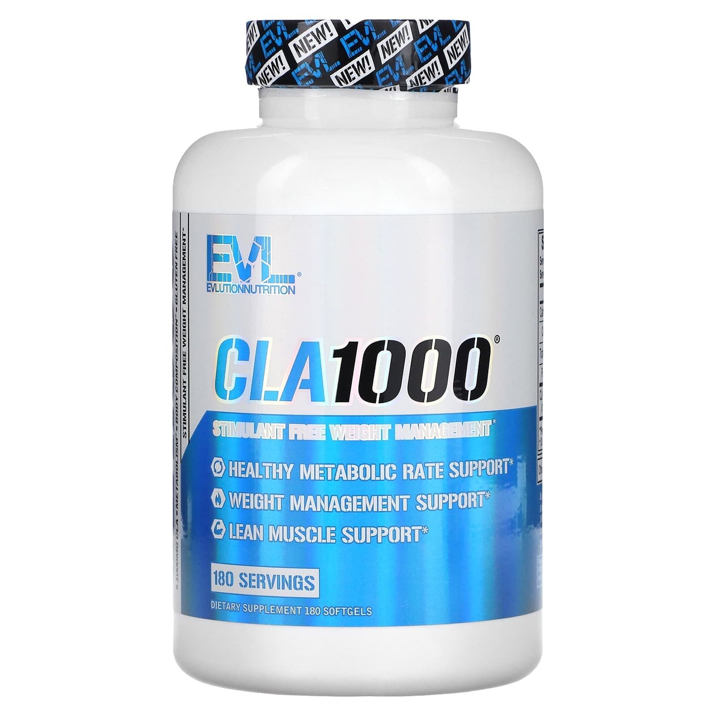 EVLution Nutrition CLA1000 Stimulant Free Weight Management 180 Softgels