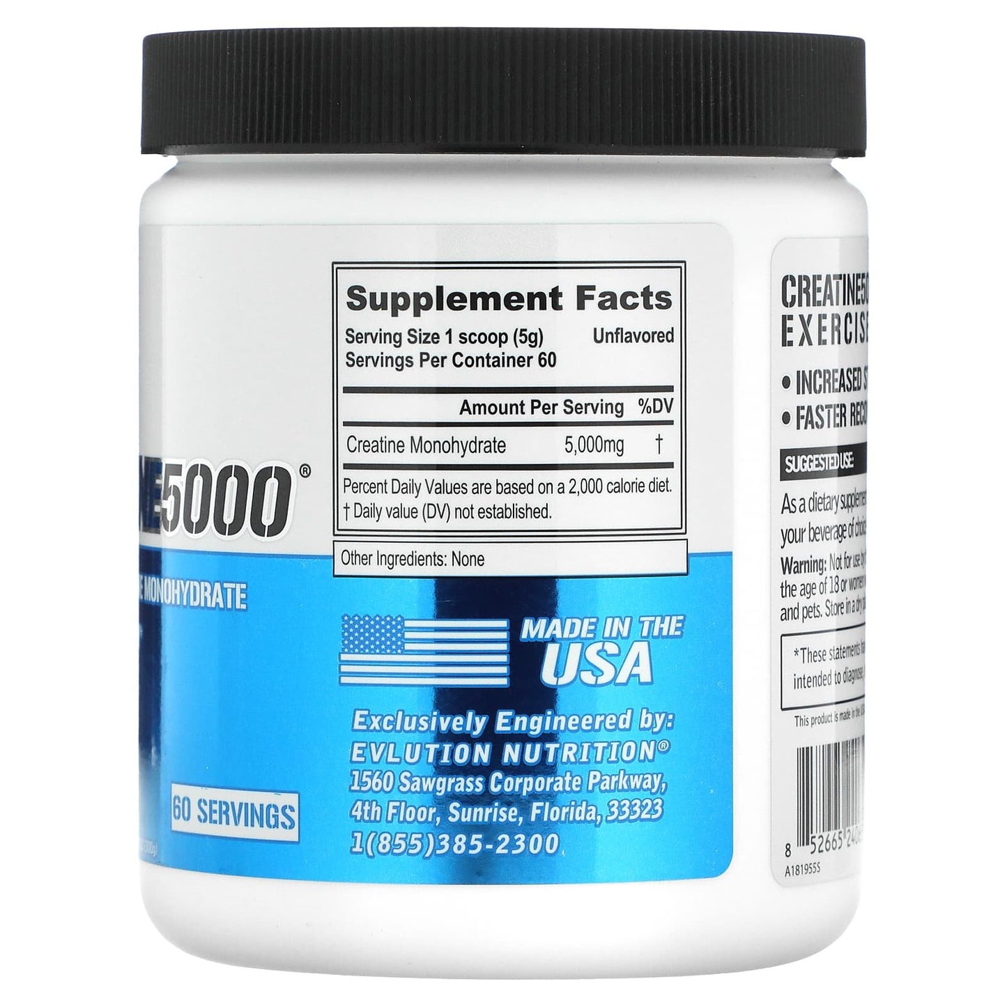 EVLution Nutrition CREATINE 5000  Unflavored powder (300 g)