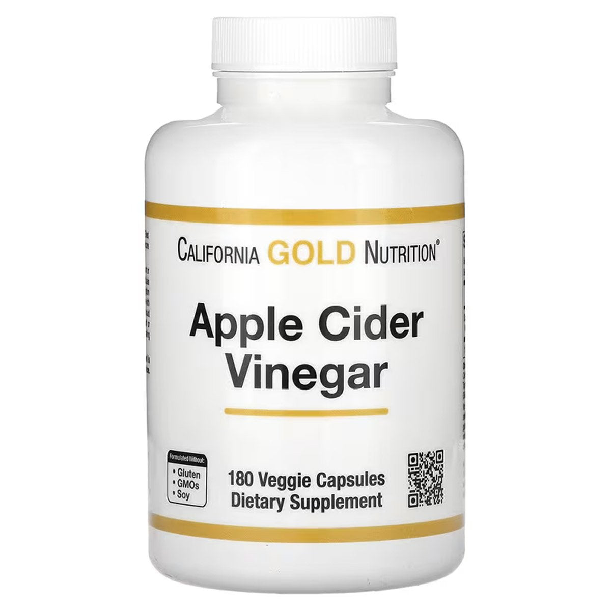 حبوب الخل التفاح لدعم عملية الهضم والأيض من كاليفورنيا غولد نيوتريشن 180 كبسولة نباتية - California Gold Nutrition Apple Cider Vinegar 180 Veggie Capsules