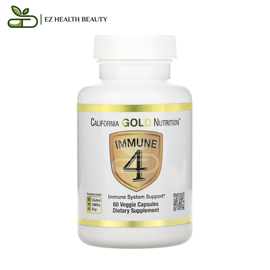 Immune 4 Supplement Immune System Support California Gold Nutrition 60 Veggie Capsules