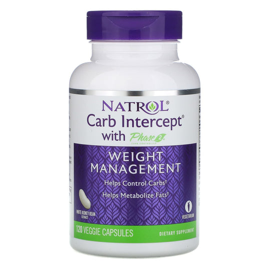 حبوب حرق الدهون carb intercept 1000 ملجم من Natrol عدد 120 كبسولة نباتية