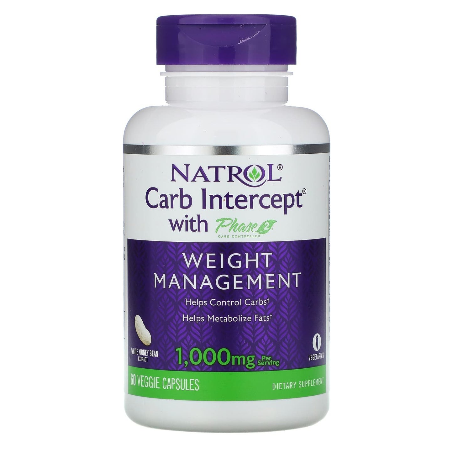 حبوب حرق الدهون Carb Controller 1000 ملجم من Natrol عدد 60 كبسولة نباتية