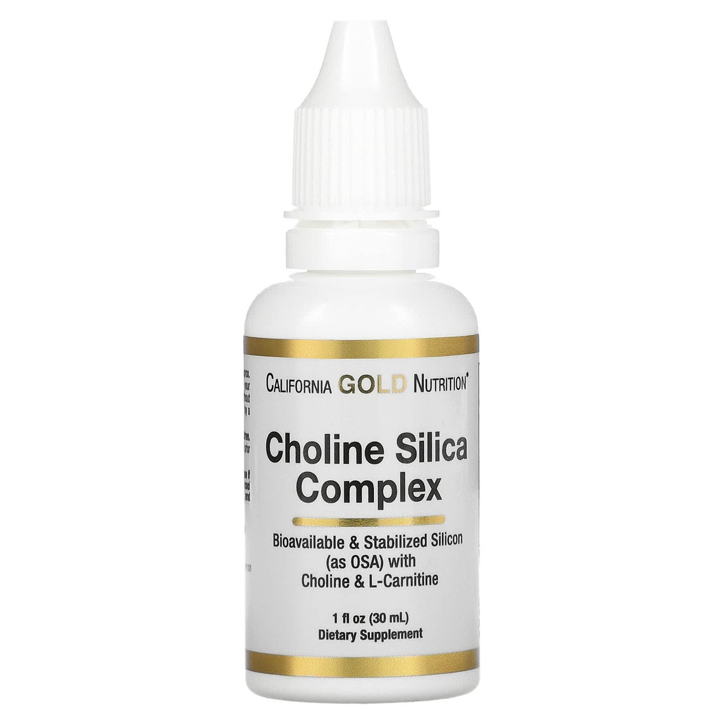 California Gold Nutrition Choline Silica Complex healthy skin, nails and hair - 30 ml