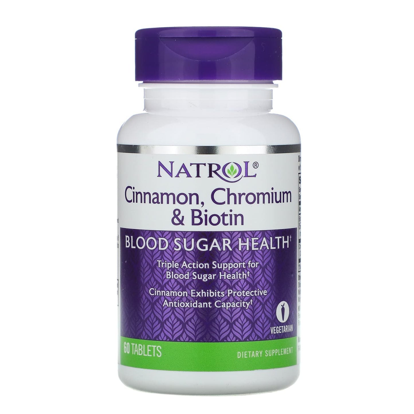 Natrol Cinnamon, Chromium &amp; Biotin for Blood Sugar Health tablets - 60 Tablets