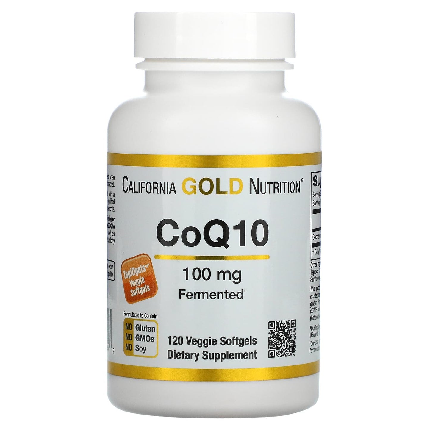 كبسولات كو انزيم كيو 10 لدعم صحة القلب والأوعية الدموية 100ملجم - 120 كبسولة California Gold Nutrition CoQ10