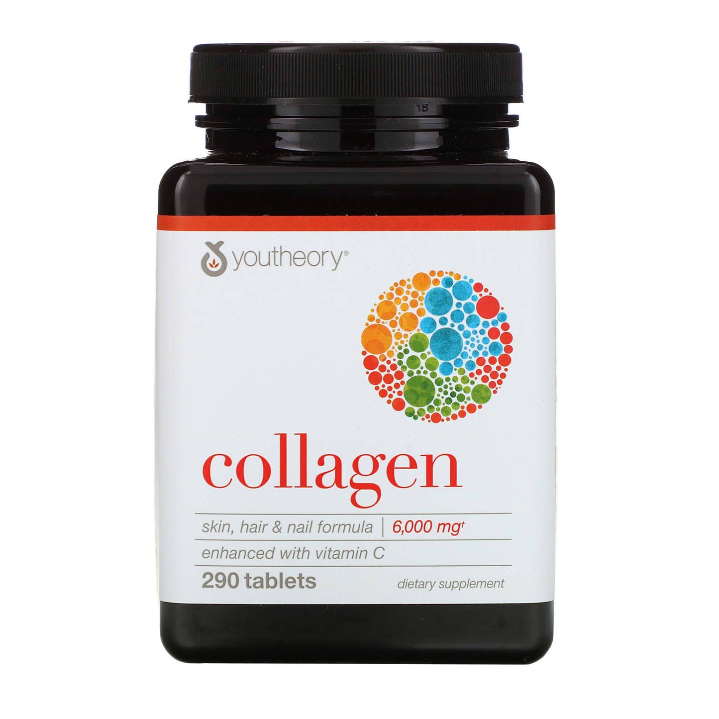 حبوب الكولاجين مع فيتامين سي يوثيري 6000 مجم 290 كبسولة - Youtheory collagen